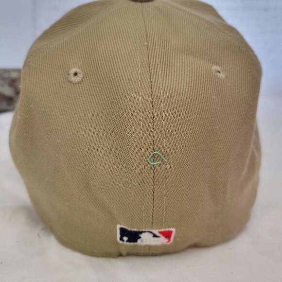 Detroit Tigers Baseball Hat sz 7 3/8 Tan Beige MLB Embroidered D Acrylic Wool - Picture 3 of 9
